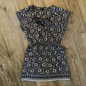 Gap Small Flowered Patterned Midi Dress w/ Pockets
